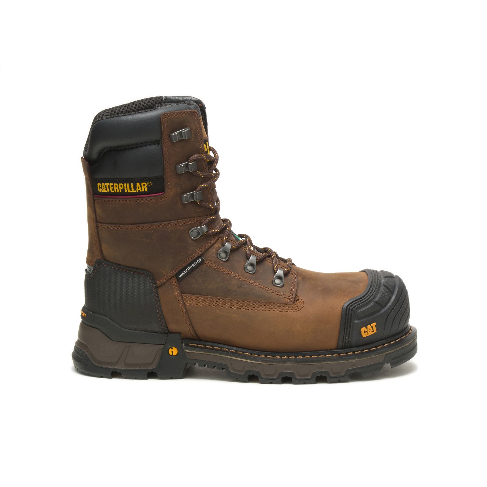 Caterpillar Excavator Xl 8" Wp Tx Ct Csa Philippines - Mens Work Boots - Dark Brown 92874PBYV